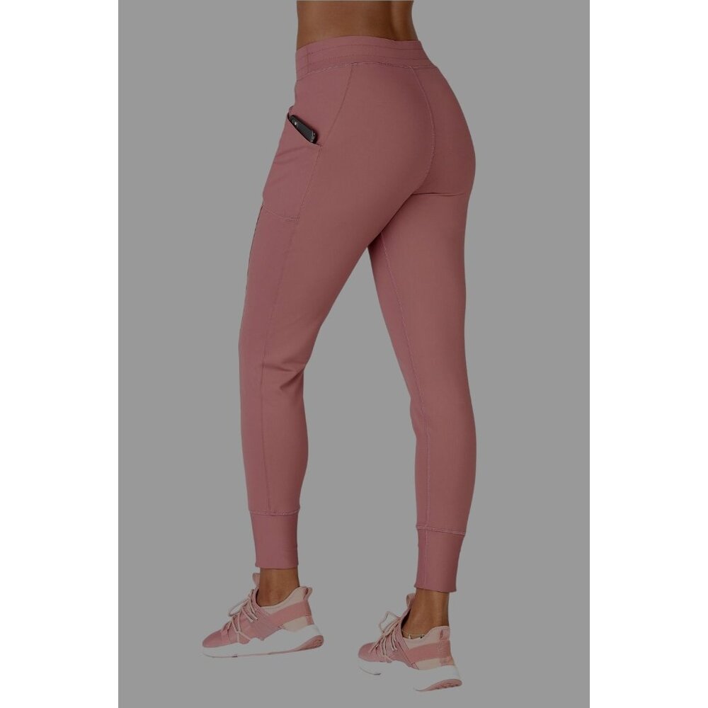 Fabletics MILA Cold Weather High-Waisted Pocket Cherry Mocha Jogger Women's XXS - Picture 4 of 9